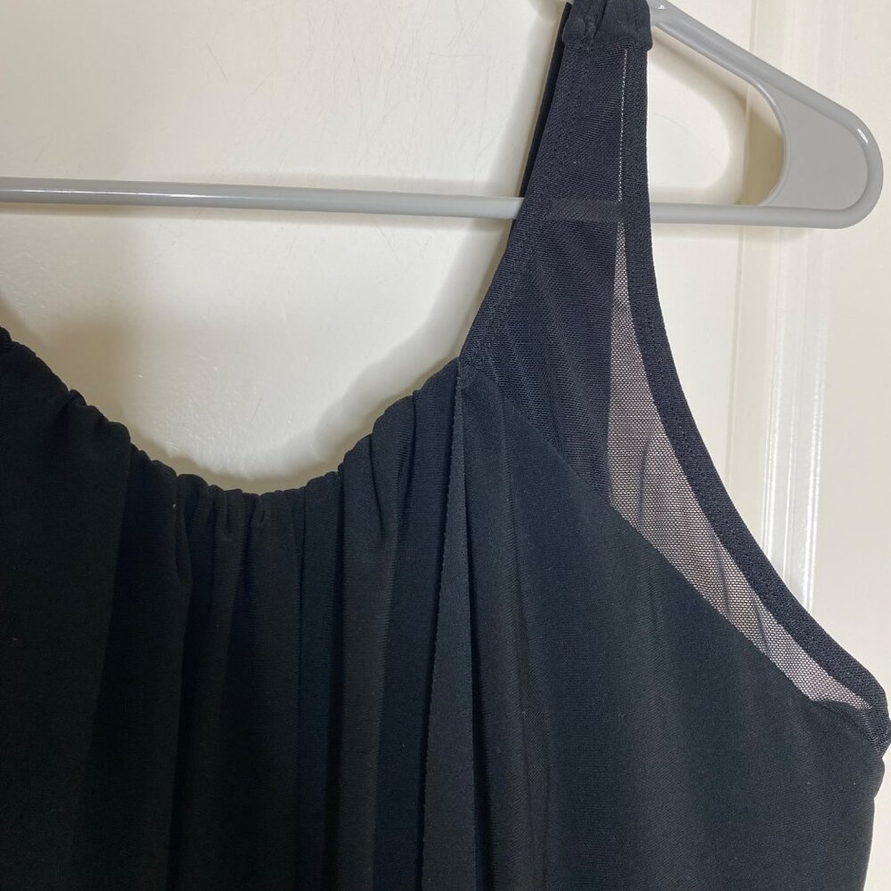 Miraclesuit Mariella Black Tankini Top 20W • Draped Front Underwire Mesh Swim - Picture 7 of 8